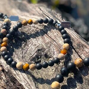 Infuse the lava stone/ Onyx, Brown Jasper, Tigers Eye